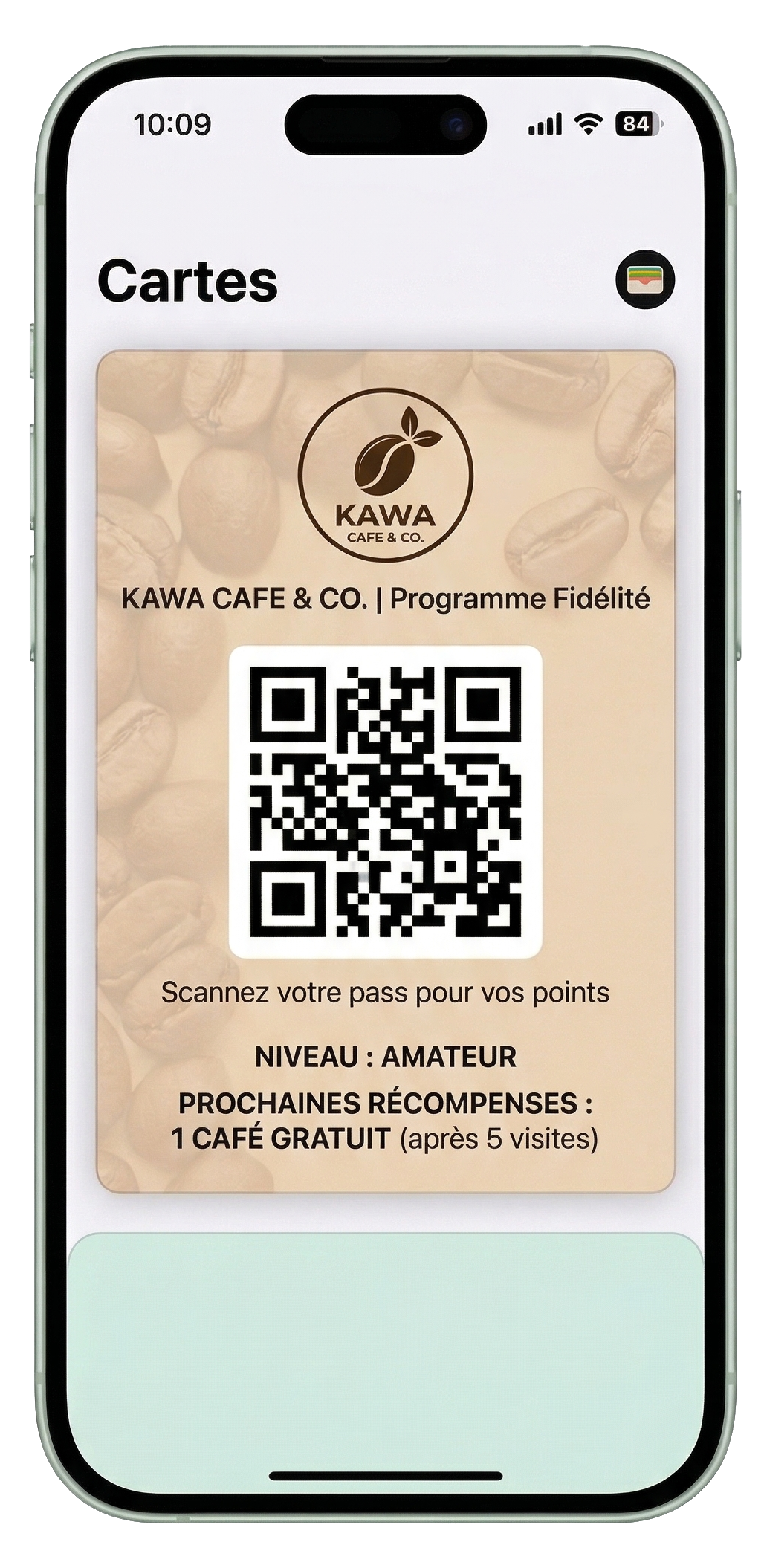 Carte de fidélité digitale Atlas Software sur iPhone